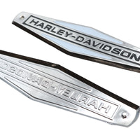 38-6682 - OE Emblem Set with Black Lettering by V-Twin