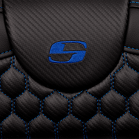 SADDLEMEN RoadSofa™ Seat - Honeycomb - Blue Stitch - Extended Reach - without Backrest - FLH/FLT '08-'24 808-07B-19001