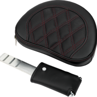 SADDLEMEN Roadsofa™ Extended Reach Seat - Lattice Stitch - Wine Berry Stitch - with Backrest - FL '08-'24 808-07B-184B8