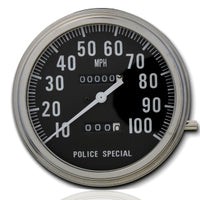 39-0303 - Police Special Speedometer with 1:1 Ratio by V-Twin