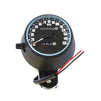 39-0372 - Speedometer Black Plastic Style 2:1 by V-Twin