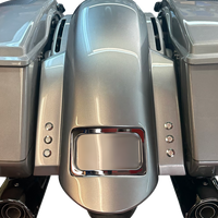 PAUL YAFFE BAGGER NATION Short Rear Fender - Sport - With Chrome Plate Frame - 3 Sets of Thunder Bolts RF-SS-3-THNDR-BLT-C