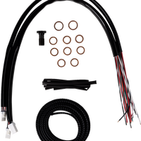 LA CHOPPERS Complete Midnight Braided Cable Kit - 18"-20" Handlebars - '23-'25 Touring LA-8059KT2-19M
