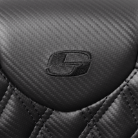 SADDLEMEN Roadsofa™ Seat - without Backrest - Lattice Stitch - Carbon Fiber - FL '08-'23 808-07B-206A0