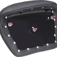MUSTANG Deluxe Chopped Tour-Pak® Sissy Bar Pad - Black w/ Gunmetal Stitch - Touring 88405GM