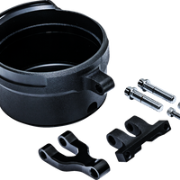PERFORMANCE MACHINE (PM) Gauge Relocation Kit - Round - Black Ops® 0208-2192-SMB