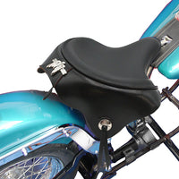 47-0531 - Black Leather Solo Seat with Skirt by Corbin Gentry