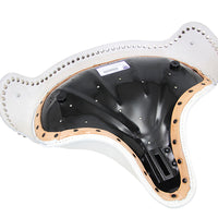 47-0947 - White Leather Solo Seat with Skirt by V-Twin