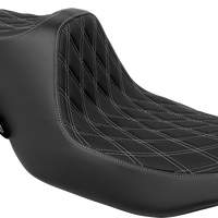 DRAG SPECIALTIES SEATS Predator III Seat - Double Diamond - Silver Stitched - FLT/FLH '23-'24 4686C