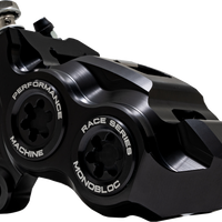 PERFORMANCE MACHINE (PM) Caliper - 137 X 4B - Left - Black Anodized with Black Bore Caps 0053-2957-MB