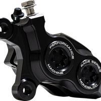 PERFORMANCE MACHINE (PM) Caliper - 137 X 4B - Left - Black Anodized with Black Bore Caps 0053-2957-MB