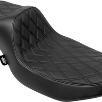 DRAG SPECIALTIES SEATS Extended Reach Predator III Seat - Double Diamond - Black Stitching - Vinyl - FLH/FLT '23-'24 4705B
