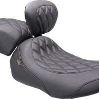 MUSTANG Wide Tripper™ Seat - Solo - Black Stitching - FLT/FLH '23-'25 89503