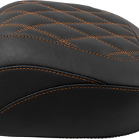MUSTANG Wide Tripper™ Seat - Passenger - Mandarin Orange Stitching - FLT/FLH '23-'25 88511MO
