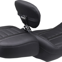 MUSTANG Deluxe Passenger Seat - Wide - Black Stitch - FLT/FLH '23-'25 88420