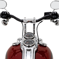 PERFORMANCE MACHINE (PM) Phatbar & Riser Kit - Internal Wiring - 9" - Chrome 0208-2195M-CH