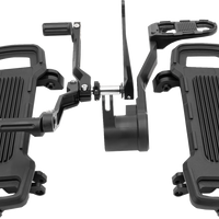 DRAG SPECIALTIES Floorboard Kit - Adjustable - Black CU-B001