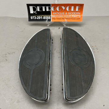 Aftermarket Harley Isolastic Rubber Covered Oval Footboards