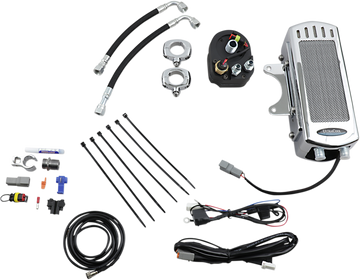 0713-0163 - ULTRACOOL Side Mount Oil Cooler Kit - Chrome - Softail SMS-1C