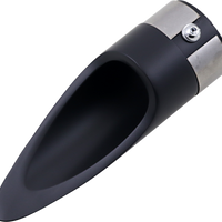 1812-0199 - BARON Exhaust Tip - Black - Scalloped BA-1100-01B