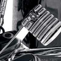 1610-0051 - COVINGTONS Brake Pedal - Finned - Chrome C1042-C