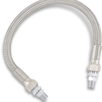 0711-0047 - DRAG SPECIALTIES Oil Line with Fittings - Stainless Steel - 12" 612