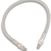 DRAG SPECIALTIES Oil Line with Fittings - Stainless Steel - 17" 617