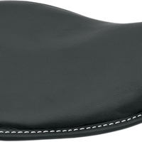 DRAG SPECIALTIES Seat - Spring Solo - Low-Profile - Small - Black Leather/White Stitching 0806-0028