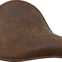 0806-0056 - DRAG SPECIALTIES Seat - Spring Solo - Low-Profile - Large - Distressed Brown Leather/Perimeter Stitch 0806-0056