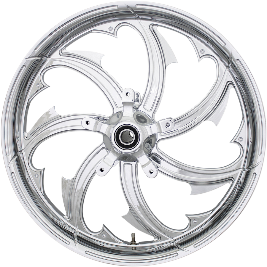 0201-2408 - COASTAL MOTO Front Wheel - Fury - Dual Disc/ABS - Chrome - 21"x3.25" - FL FRY-213-CH-ABST