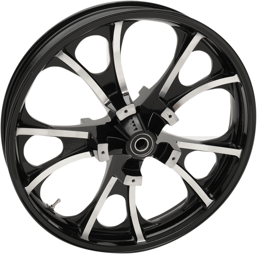 0201-2396 - COASTAL MOTO Front Wheel - Largo 3D - Dual Disc/ABS - Black Cut - 21"x3.50" 3D-LGO213BCABST