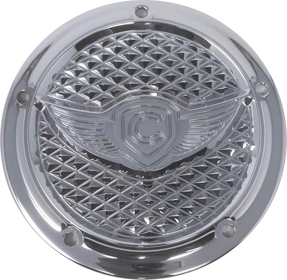 Chrome 5-Hole Smooth Derby Cover Fits Harley Davidson - View #2