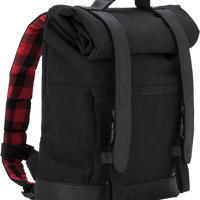 3517-0435 - BURLY BRAND Roll Top Backpack - Black B15-1020B