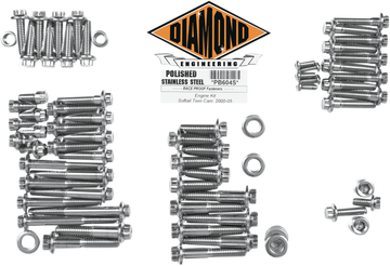 2401-0131 - DIAMOND ENGINEERING Motor Bolt Kit - Softail '00-'06 PB604S