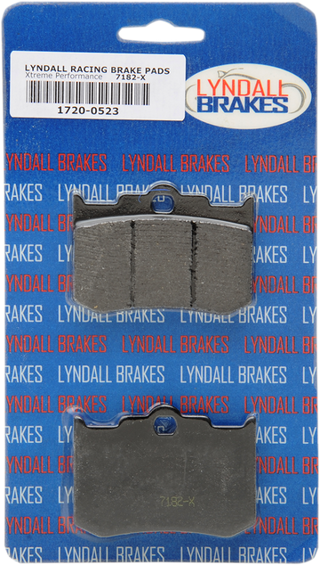 1720-0523 - LYNDALL RACING BRAKES LLC X-Treme Brake Pads - 4-Piston 7182X