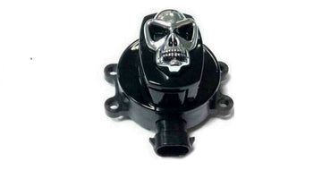 32-1440 - Black Ignition Switch with Chrome Skull