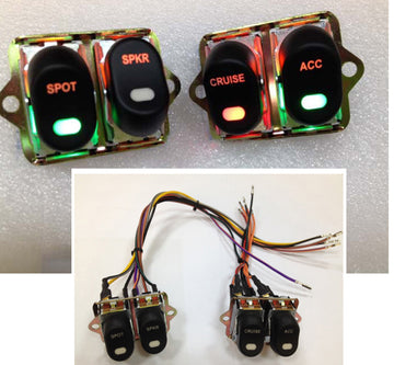 32-7014 - Rocker Style LED Fairing Switch Kit Black