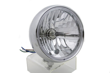 33-0962 - 6  Round Headlamp Steel Chrome