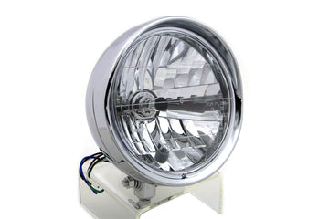 33-0963 - 6-1/2  Round Headlamp Steel Chrome
