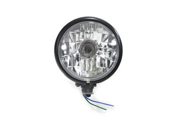 33-1297 - Black 5-3/4  Round Faceted Headlamp Assembly