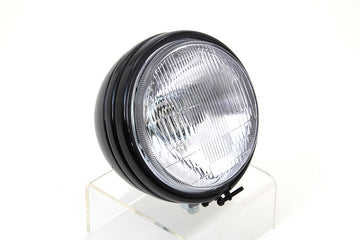 33-1419 - 5-3/4  Round Stock Type Black Headlamp