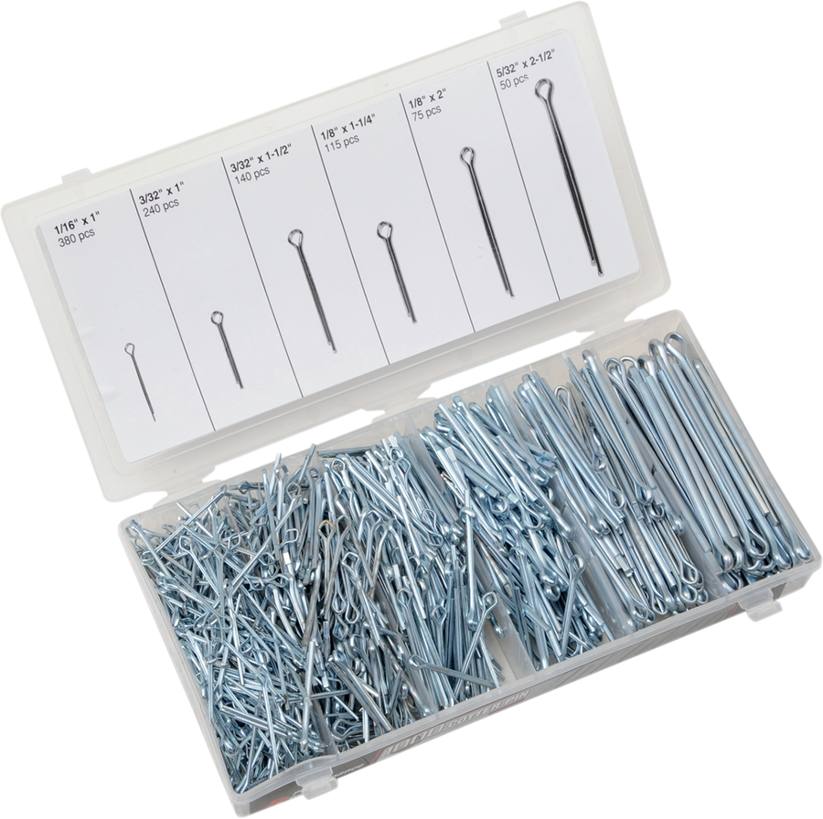 2402-0109 - PERFORMANCE TOOL Cotter Pin Assortment - 1000-Piece W5204
