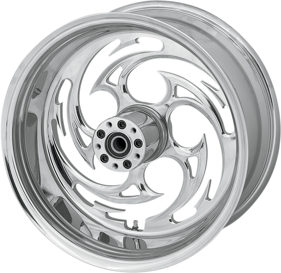 0202-0942 - RC COMPONENTS Savage Rear Wheel - Single Disc/No ABS - Chrome - 16"x3.50" - '02-'07 FLT 16350-9974-85C