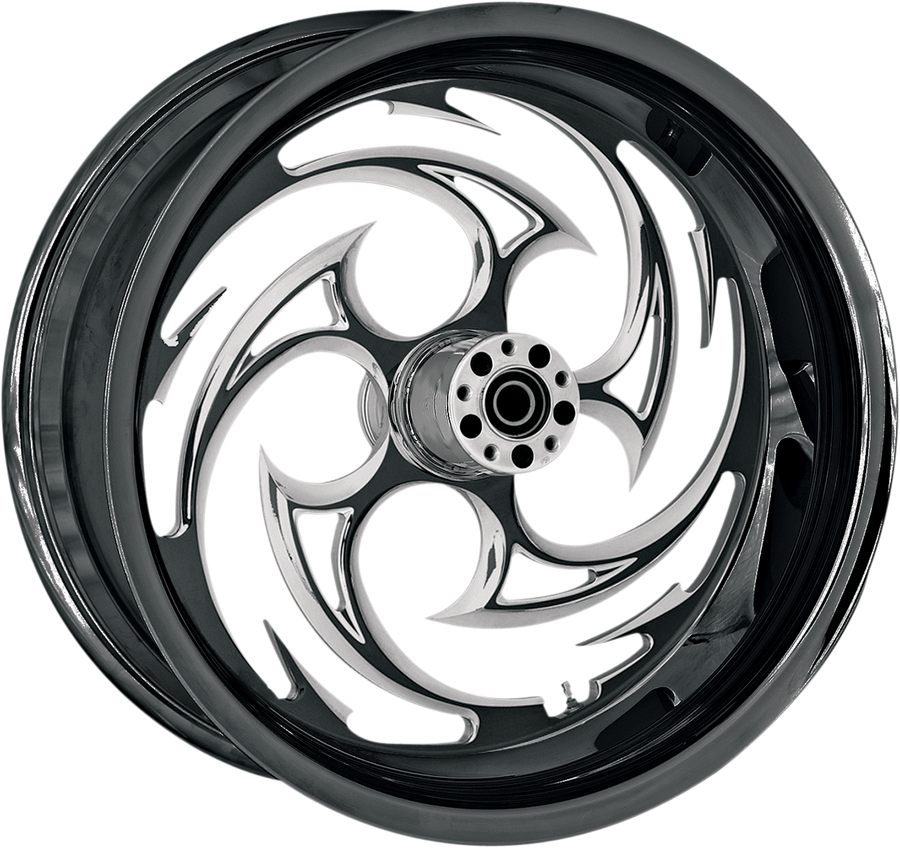 0202-1429 - RC COMPONENTS Savage Eclipse Rear Wheel - Single Disc/No ABS - Black - 18"x3.50" - '02-'07 FLT 18350-9974-85E