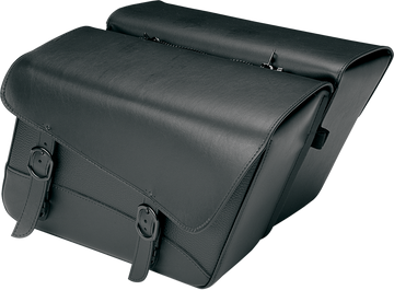 3501-0592 - WILLIE & MAX LUGGAGE Compact Black Jack Saddlebag - Slant - Large 59589-00
