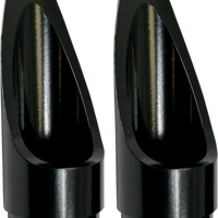1812-0199 - BARON Exhaust Tip - Black - Scalloped BA-1100-01B