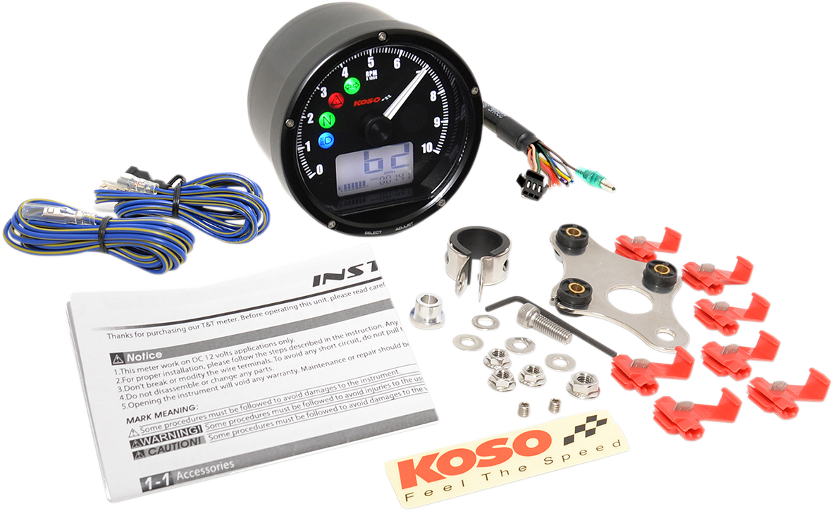 2210-0492 - KOSO NORTH AMERICA TNT-01 Electronic Speedometer/Tachomete –  Retrocycle, LLC