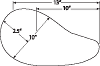 DRAG SPECIALTIES Seat - Spring Solo - Low-Profile - Small - Black Leather/White Stitching 0806-0028