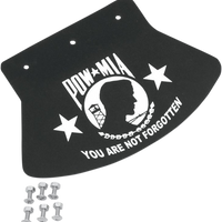 1420-0045 - DRAG SPECIALTIES Mud Flap - POW-MIA - 9.5" W x 6.5" H 1420-0045