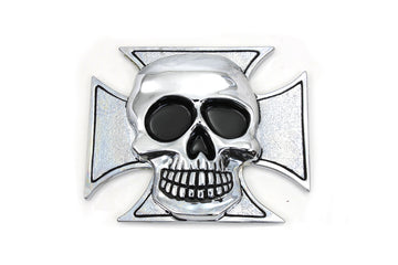 48-0494 - Pewter Maltese Cross with Skull Emblem